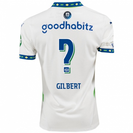 Kandiny Damen Dantaye Gilbert #0 Weiß Dunkelblau Ausweichtrikot Trikot 2024/25 T-Shirt