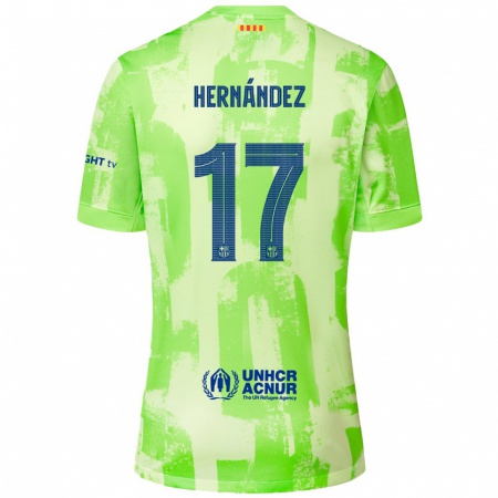 Kandiny Damen Juan Hernández #17 Limettengrün Ausweichtrikot Trikot 2024/25 T-Shirt