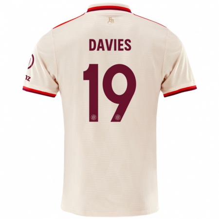 Kandiny Damen Alphonso Davies #19 Leinen Ausweichtrikot Trikot 2024/25 T-Shirt