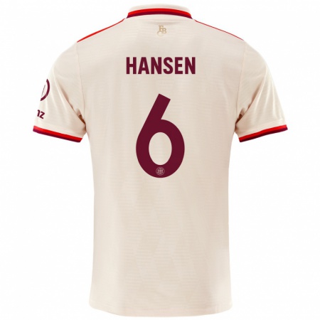 Kandiny Damen Tuva Hansen #6 Leinen Ausweichtrikot Trikot 2024/25 T-Shirt