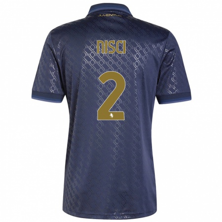 Kandiny Damen Alessandro Nisci #2 Marineblau Ausweichtrikot Trikot 2024/25 T-Shirt