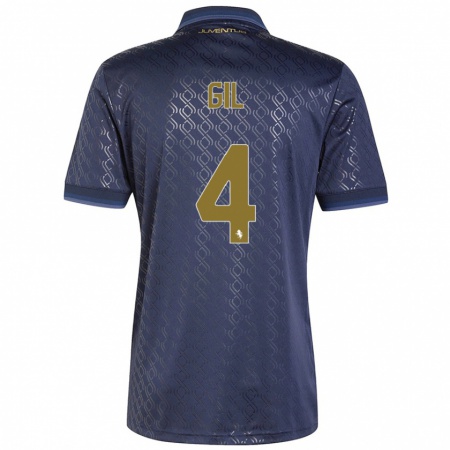 Kandiny Damen Javier Gil #4 Marineblau Ausweichtrikot Trikot 2024/25 T-Shirt