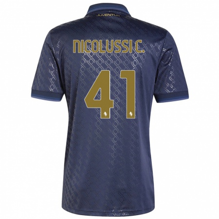 Kandiny Damen Hans Nicolussi Caviglia #41 Marineblau Ausweichtrikot Trikot 2024/25 T-Shirt