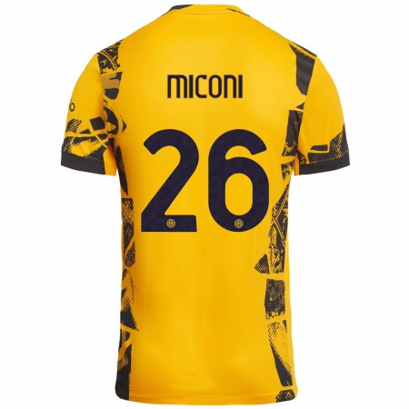 Kandiny Damen Riccardo Miconi #26 Gold Schwarz Ausweichtrikot Trikot 2024/25 T-Shirt