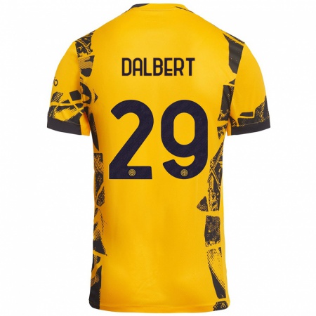 Kandiny Damen Dalbert #29 Gold Schwarz Ausweichtrikot Trikot 2024/25 T-Shirt