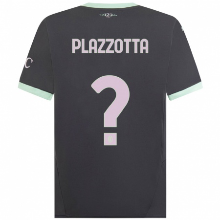 Kandiny Damen Filippo Plazzotta #0 Grau Ausweichtrikot Trikot 2024/25 T-Shirt