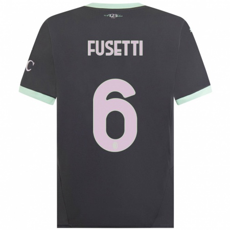 Kandiny Damen Laura Fusetti #6 Grau Ausweichtrikot Trikot 2024/25 T-Shirt