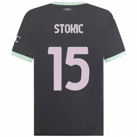 Kandiny Damen Sara Stokić #15 Grau Ausweichtrikot Trikot 2024/25 T-Shirt