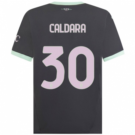 Kandiny Damen Mattia Caldara #30 Grau Ausweichtrikot Trikot 2024/25 T-Shirt