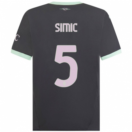 Kandiny Damen Jan-Carlo Simic #5 Grau Ausweichtrikot Trikot 2024/25 T-Shirt