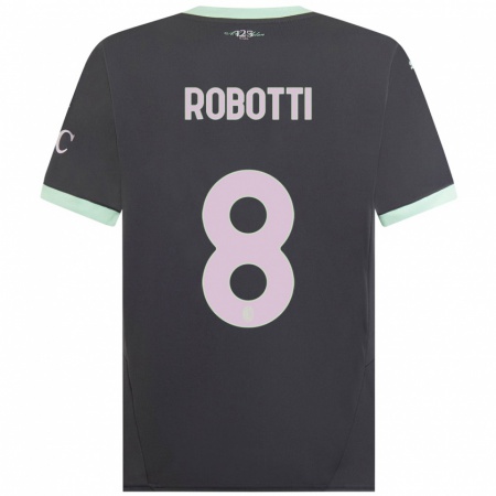 Kandiny Damen Giovanni Robotti #8 Grau Ausweichtrikot Trikot 2024/25 T-Shirt