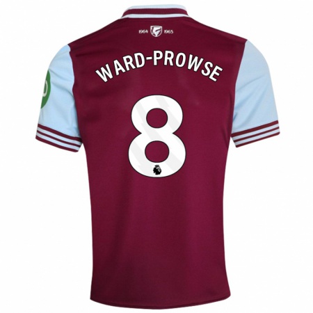 Kandiny Kinder James Ward-Prowse #8 Dunkelrot Heimtrikot Trikot 2024/25 T-Shirt