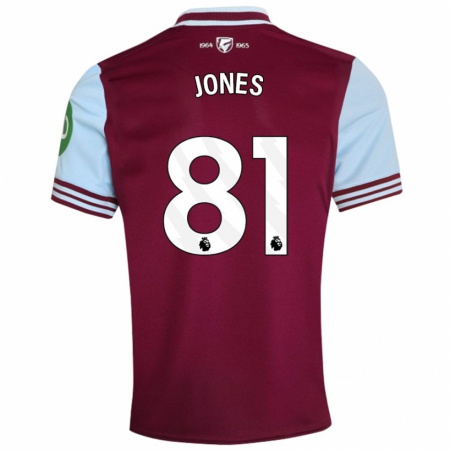 Kandiny Kinder Liam Jones #81 Dunkelrot Heimtrikot Trikot 2024/25 T-Shirt