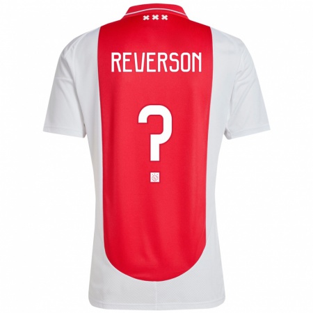 Kandiny Kinder Paul Reverson #0 Rot Weiß Heimtrikot Trikot 2024/25 T-Shirt