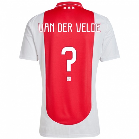 Kandiny Kinder Valentijn Van Der Velde #0 Rot Weiß Heimtrikot Trikot 2024/25 T-Shirt