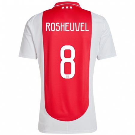 Kandiny Kinder Darren Rosheuvel #8 Rot Weiß Heimtrikot Trikot 2024/25 T-Shirt