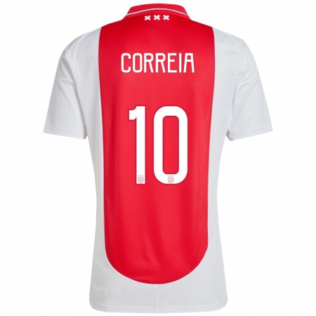 Kandiny Kinder Tim Correia #10 Rot Weiß Heimtrikot Trikot 2024/25 T-Shirt