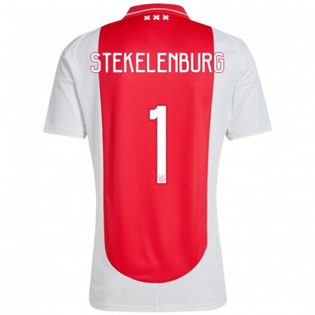 Kandiny Kinder Maarten Stekelenburg #1 Rot Weiß Heimtrikot Trikot 2024/25 T-Shirt