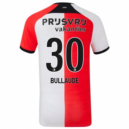 Kandiny Kinder Ezequiel Bullaude #30 Rot Weiß Heimtrikot Trikot 2024/25 T-Shirt