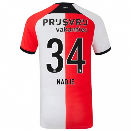 Kandiny Kinder Chris-Kévin Nadje #34 Rot Weiß Heimtrikot Trikot 2024/25 T-Shirt