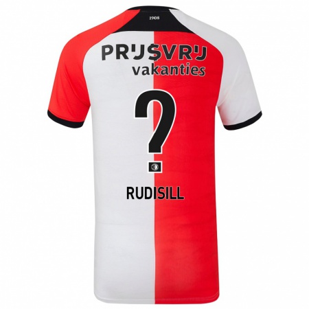 Kandiny Kinder Paulo Rudisill #0 Rot Weiß Heimtrikot Trikot 2024/25 T-Shirt