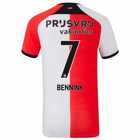 Kandiny Kinder Maxime Bennink #7 Rot Weiß Heimtrikot Trikot 2024/25 T-Shirt