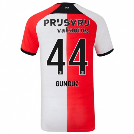 Kandiny Kinder Omer Gunduz #44 Rot Weiß Heimtrikot Trikot 2024/25 T-Shirt