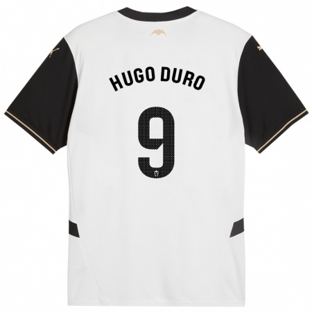 Kandiny Kinder Hugo Duro #9 Weiß Schwarz Heimtrikot Trikot 2024/25 T-Shirt