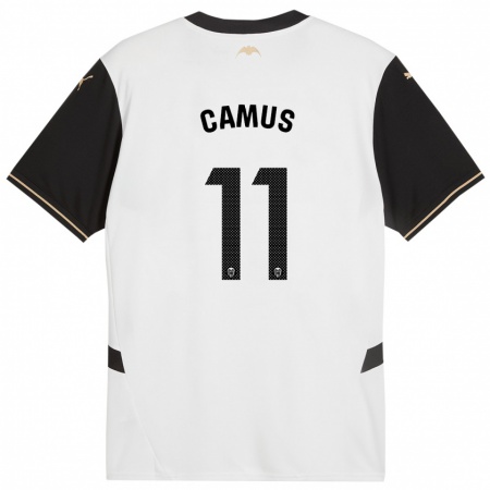 Kandiny Kinder Marco Camus #11 Weiß Schwarz Heimtrikot Trikot 2024/25 T-Shirt