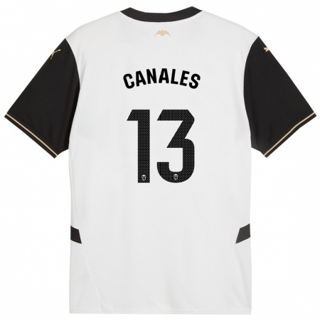 Kandiny Kinder Antonia Canales #13 Weiß Schwarz Heimtrikot Trikot 2024/25 T-Shirt