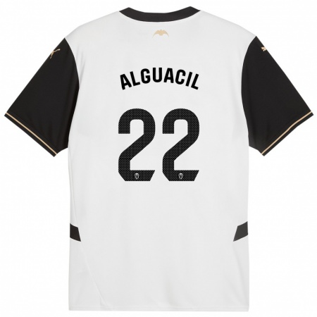 Kandiny Kinder Ainhoa Alguacil #22 Weiß Schwarz Heimtrikot Trikot 2024/25 T-Shirt