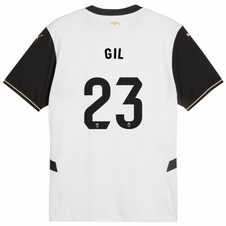 Kandiny Kinder Elena Gil #23 Weiß Schwarz Heimtrikot Trikot 2024/25 T-Shirt