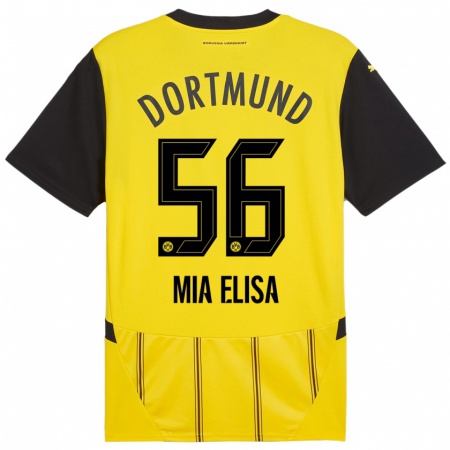 Kandiny Kinder Bomnuter Mia Elisa #56 Gelb Schwarz Heimtrikot Trikot 2024/25 T-Shirt