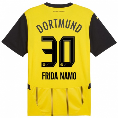 Kandiny Kinder Ronning Frida Namo #30 Gelb Schwarz Heimtrikot Trikot 2024/25 T-Shirt