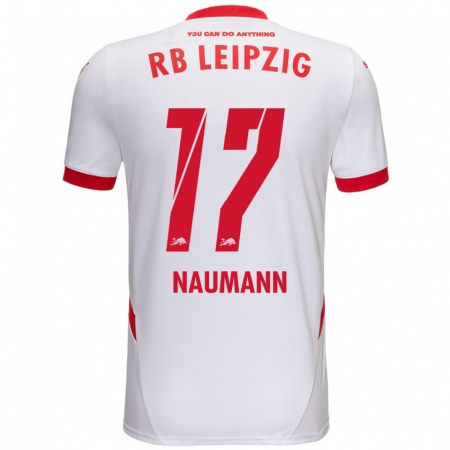 Kandiny Kinder Carlos Naumann #17 Weiß Rot Heimtrikot Trikot 2024/25 T-Shirt