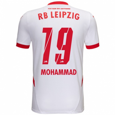 Kandiny Kinder Sammy Mohammad #19 Weiß Rot Heimtrikot Trikot 2024/25 T-Shirt