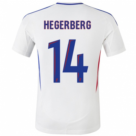 Kandiny Kinder Ada Hegerberg #14 Weiß Blau Heimtrikot Trikot 2024/25 T-Shirt