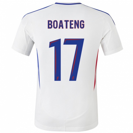 Kandiny Kinder Jerome Boateng #17 Weiß Blau Heimtrikot Trikot 2024/25 T-Shirt