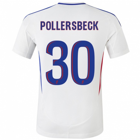 Kandiny Kinder Julian Pollersbeck #30 Weiß Blau Heimtrikot Trikot 2024/25 T-Shirt