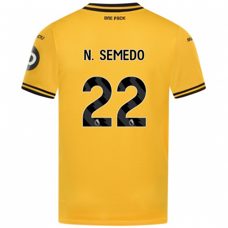 Kandiny Kinder Nélson Semedo #22 Gelb Heimtrikot Trikot 2024/25 T-Shirt