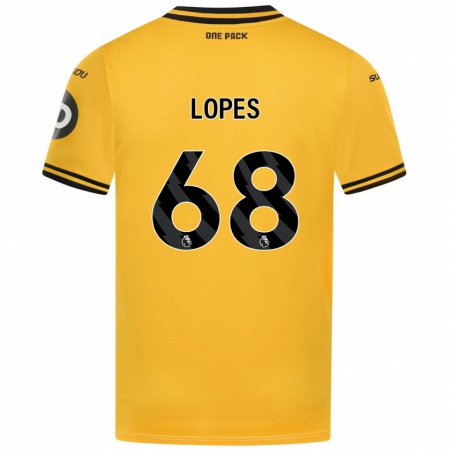 Kandiny Kinder Leo Lopes #68 Gelb Heimtrikot Trikot 2024/25 T-Shirt