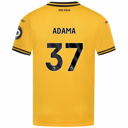 Kandiny Kinder Adama Traore #37 Gelb Heimtrikot Trikot 2024/25 T-Shirt