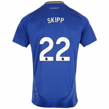 Kandiny Kinder Oliver Skipp #22 Blau Weiß Heimtrikot Trikot 2024/25 T-Shirt