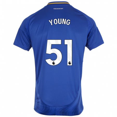 Kandiny Kinder Brad Young #51 Blau Weiß Heimtrikot Trikot 2024/25 T-Shirt