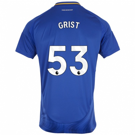 Kandiny Kinder Ben Grist #53 Blau Weiß Heimtrikot Trikot 2024/25 T-Shirt