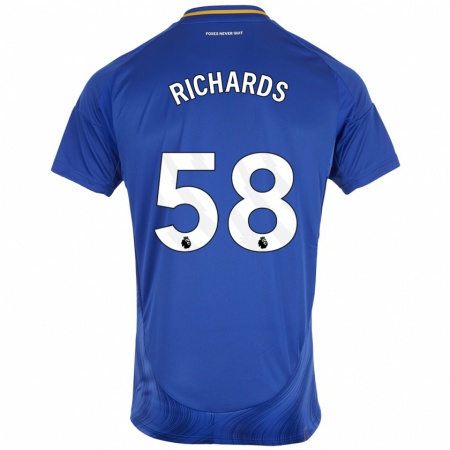 Kandiny Kinder Amani Richards #58 Blau Weiß Heimtrikot Trikot 2024/25 T-Shirt