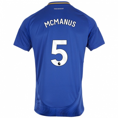 Kandiny Kinder Abbie Mcmanus #5 Blau Weiß Heimtrikot Trikot 2024/25 T-Shirt