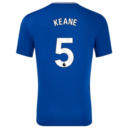 Kandiny Kinder Michael Keane #5 Blau Mit Heimtrikot Trikot 2024/25 T-Shirt