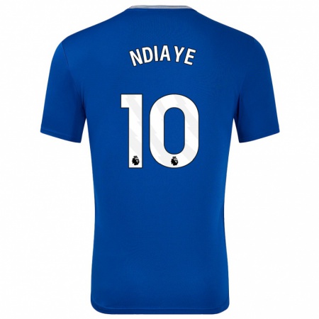 Kandiny Kinder Iliman Ndiaye #10 Blau Mit Heimtrikot Trikot 2024/25 T-Shirt