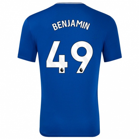 Kandiny Kinder Omari Benjamin #49 Blau Mit Heimtrikot Trikot 2024/25 T-Shirt